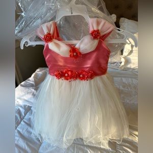 Formal coral and cream dress- 12M